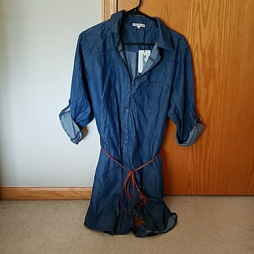 Bottlette chambray dress/tunic