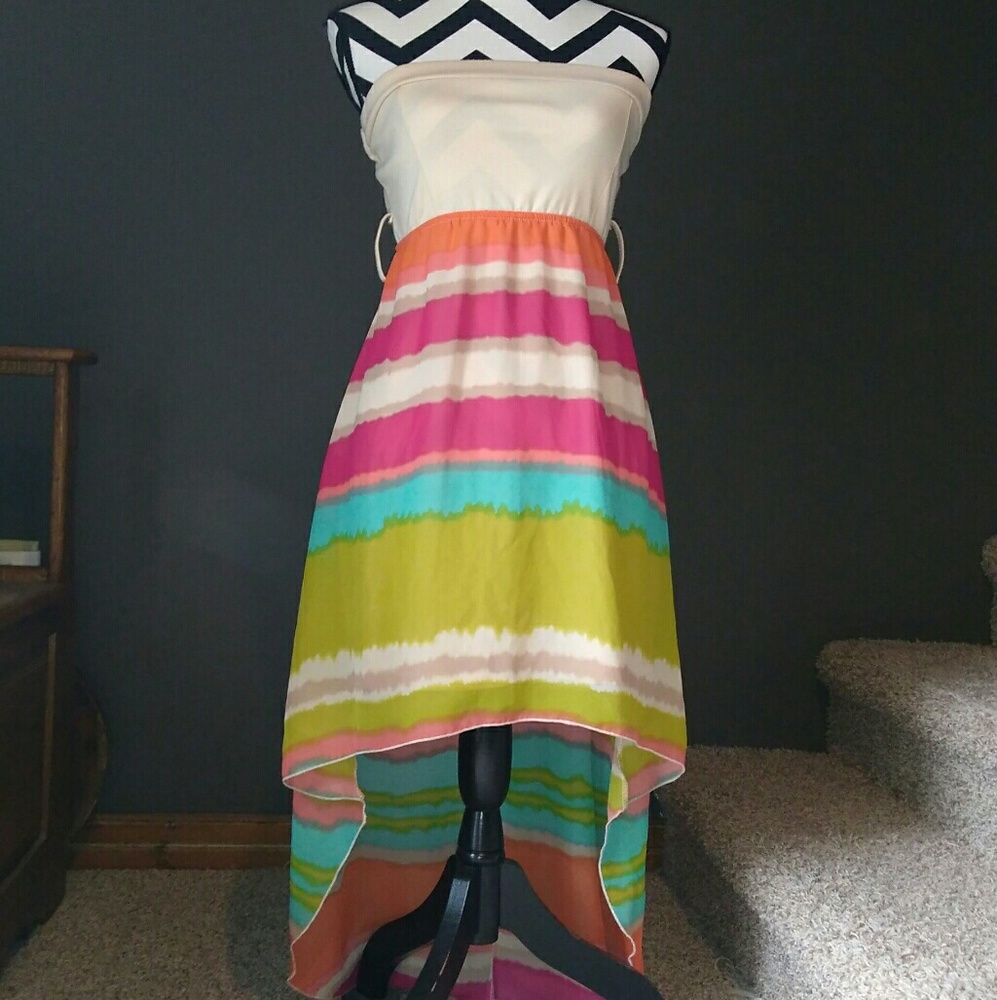 Multi Color Hi Lo Dress