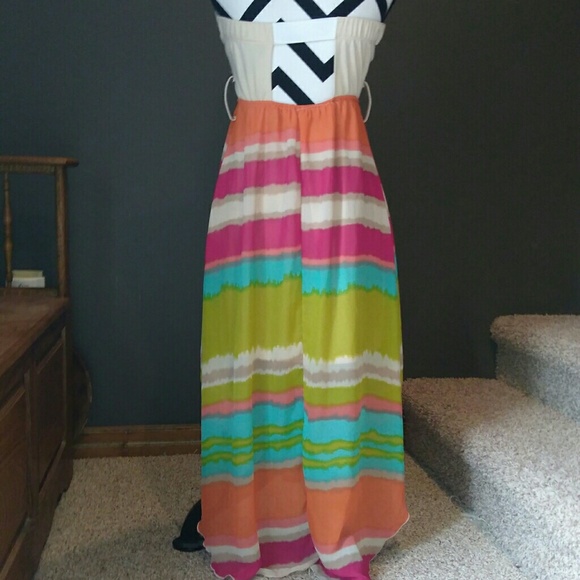 Multi Color Hi Lo Dress - Picture 2 of 2