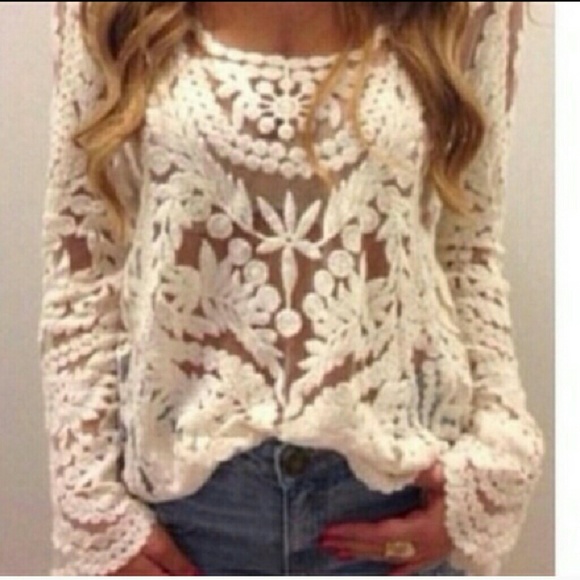 JUST IN! Embroidered Lace Top NEW - Picture 4 of 6