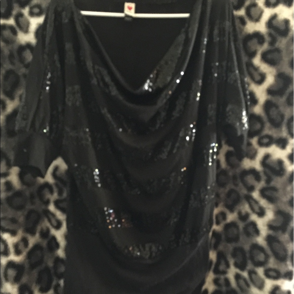 Black sequin dress