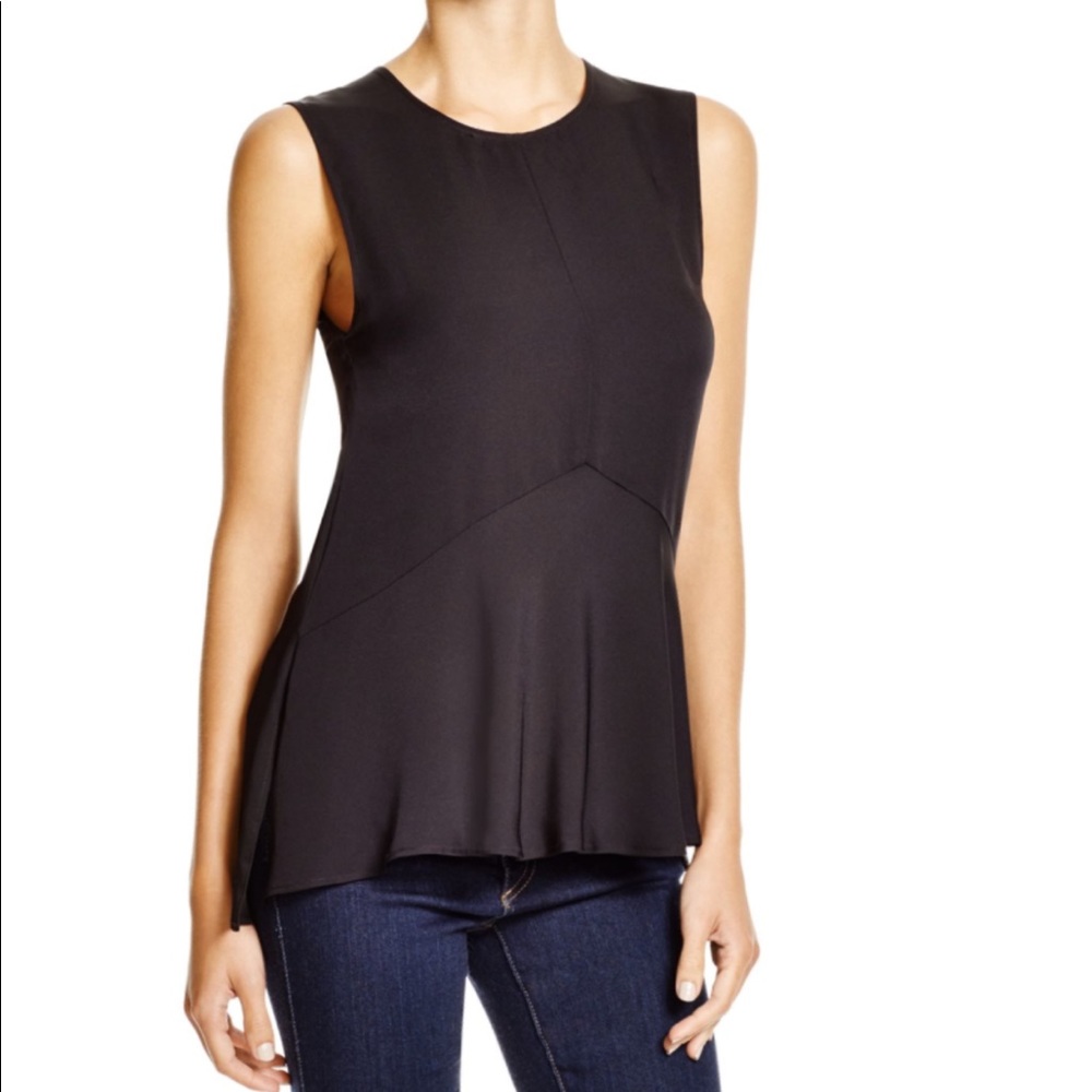 NWT Theory Laycee Blue Silk Top