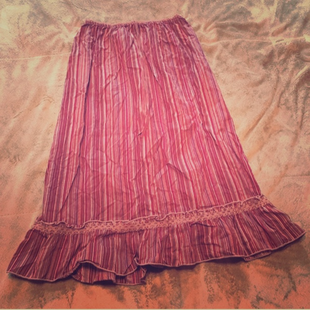 XS Wet Seal striped multicolor skirt