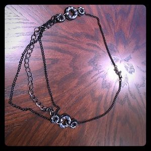 Black/ silver necklace costume jewelry