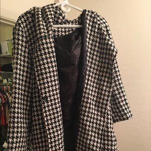 Black and White Houndstooth Jacket