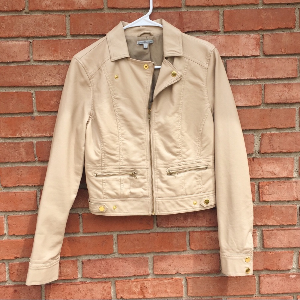 Cream leather jacket