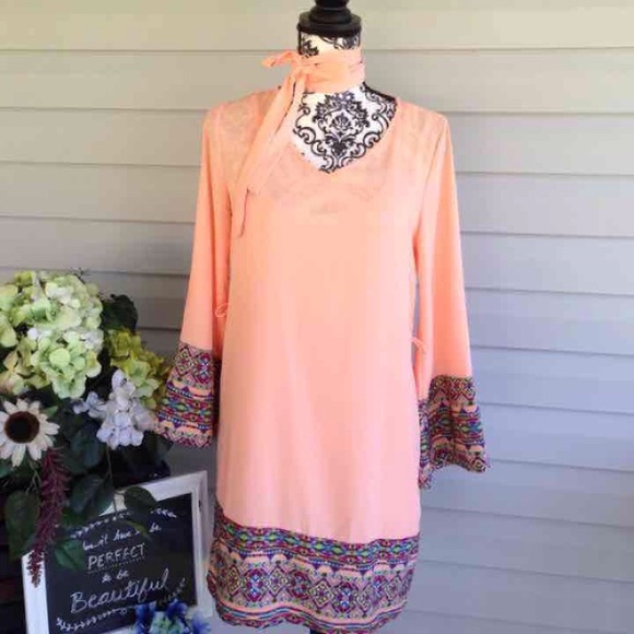 Pink Owl Boutique Tribal Trim 2 Piece Dress - Picture 1 of 4