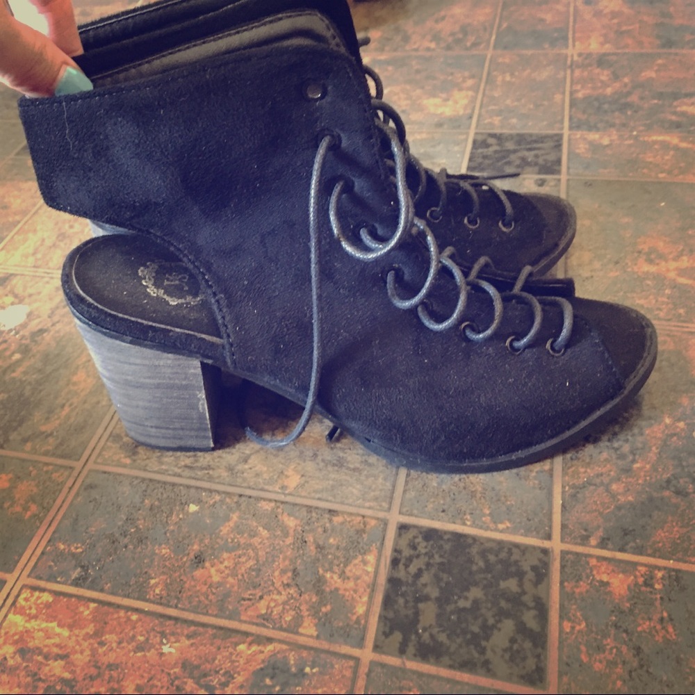 Lace up booties