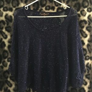 Blue sequin blouse