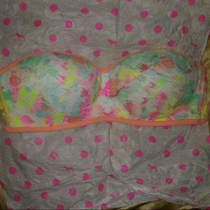 Neon Pastel Bandeau Bralette PINK Large
