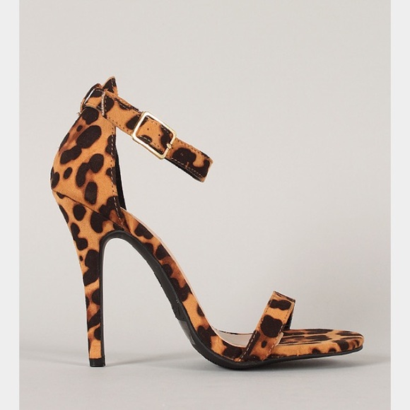 Anne Michelle Shoes - Open Toe Cheetah Print Shoe