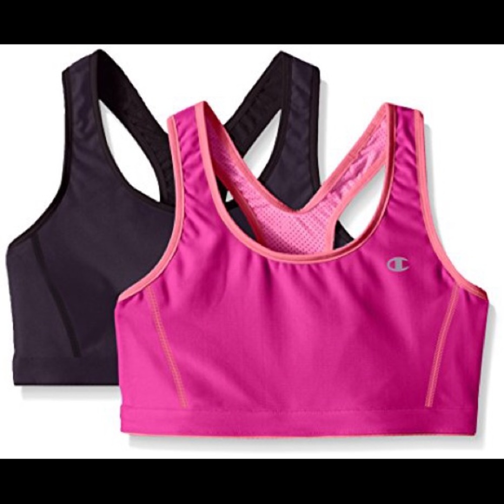 Pink reversible champion sports bra