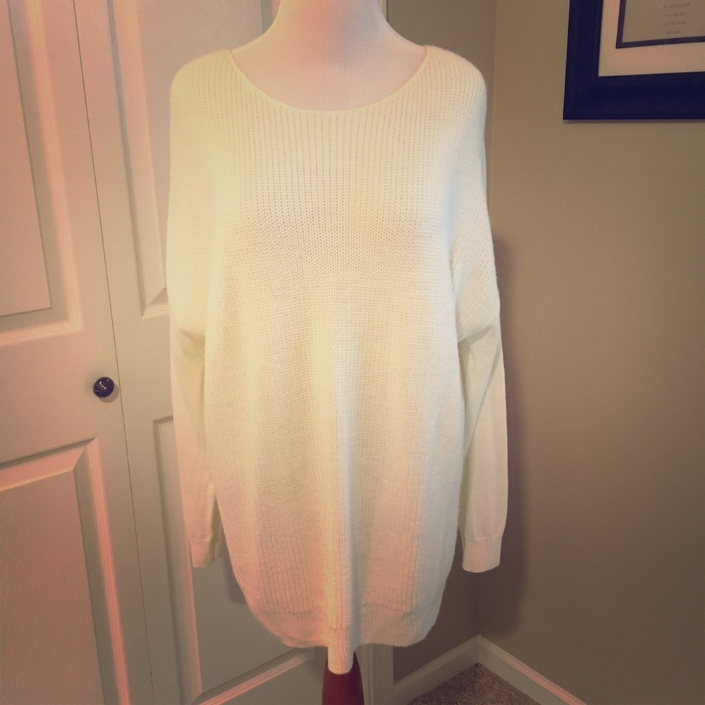 Classic nautical shaker knit sweater - ivory