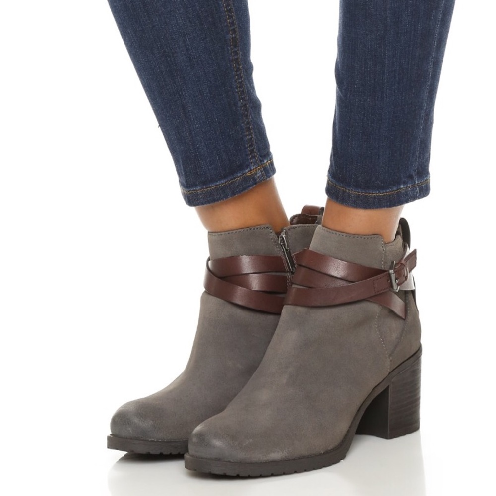 Sam Edelman hannah gray suede ankle bootie - Picture 3 of 8