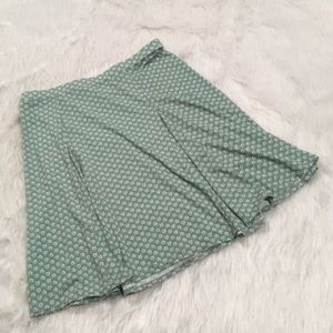 Teal/gray flower print Max Studio summer  skirt