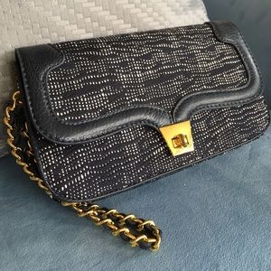 The Limited, navy tweed wristlets