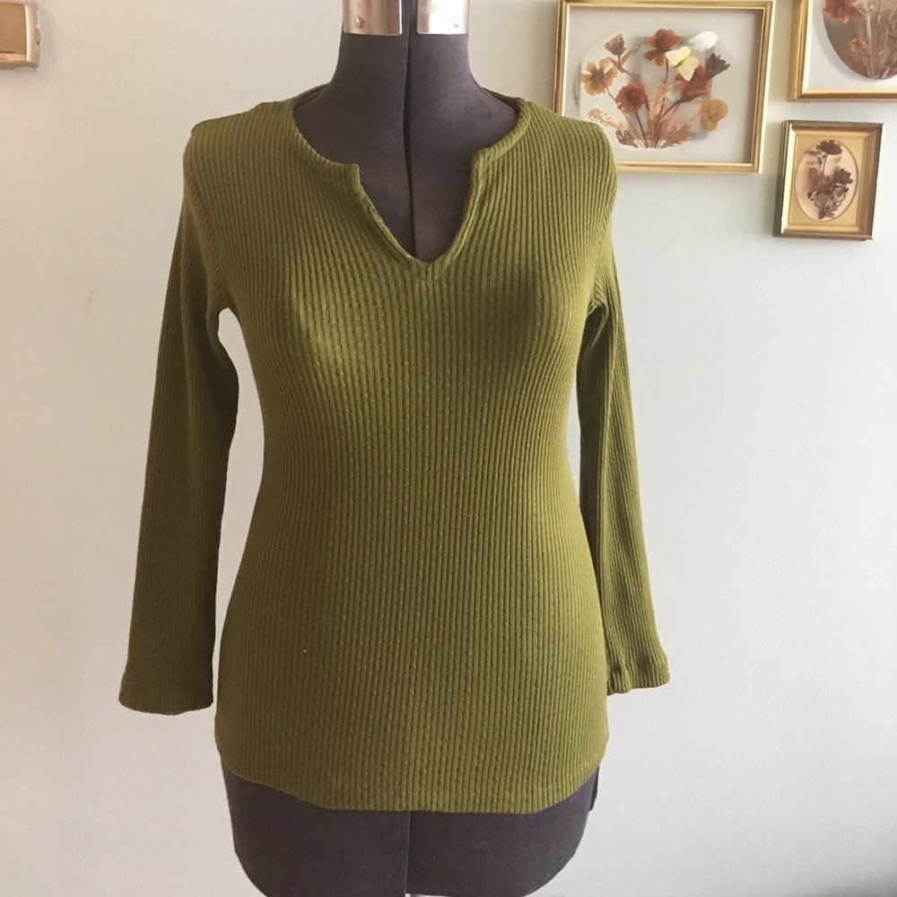 🌲VINTAGE 70s knit long thin sweater