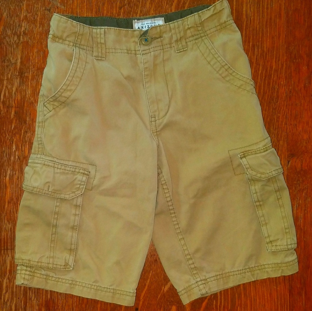 Boys tan cargo shorts