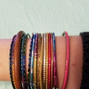 💖 2 for $12 💖 XXI Eclectic rainbow bangles