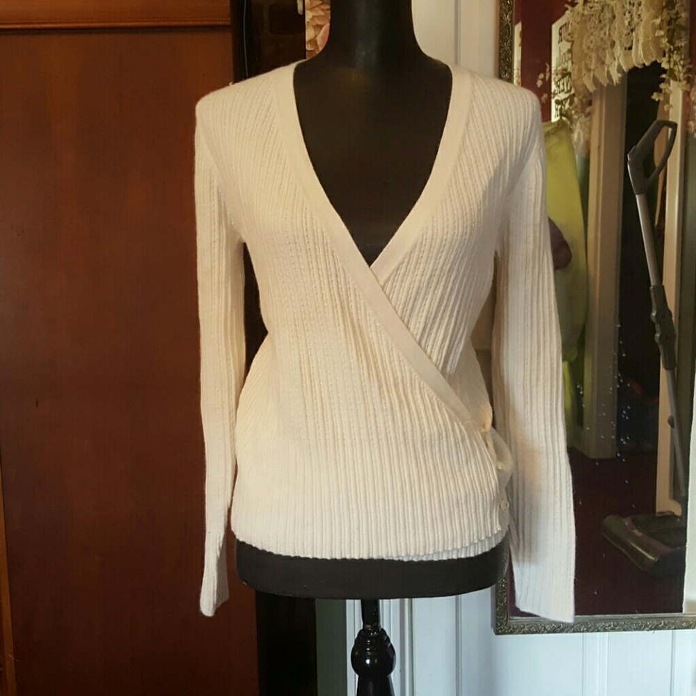 Ann Taylor Loft white sweater