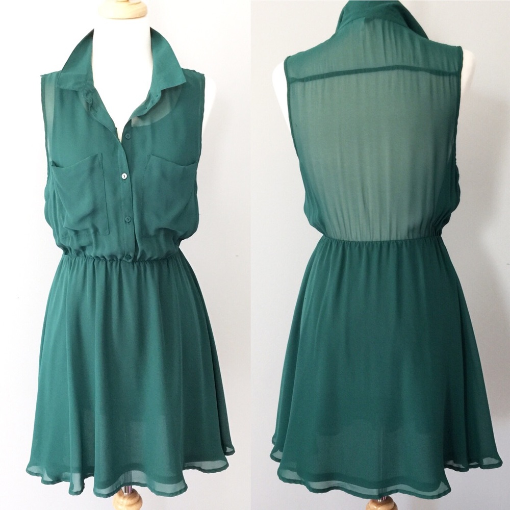 Divided for HM Emerald Green Shirt Dress