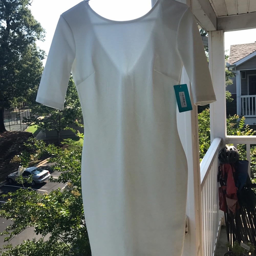White fitted dress