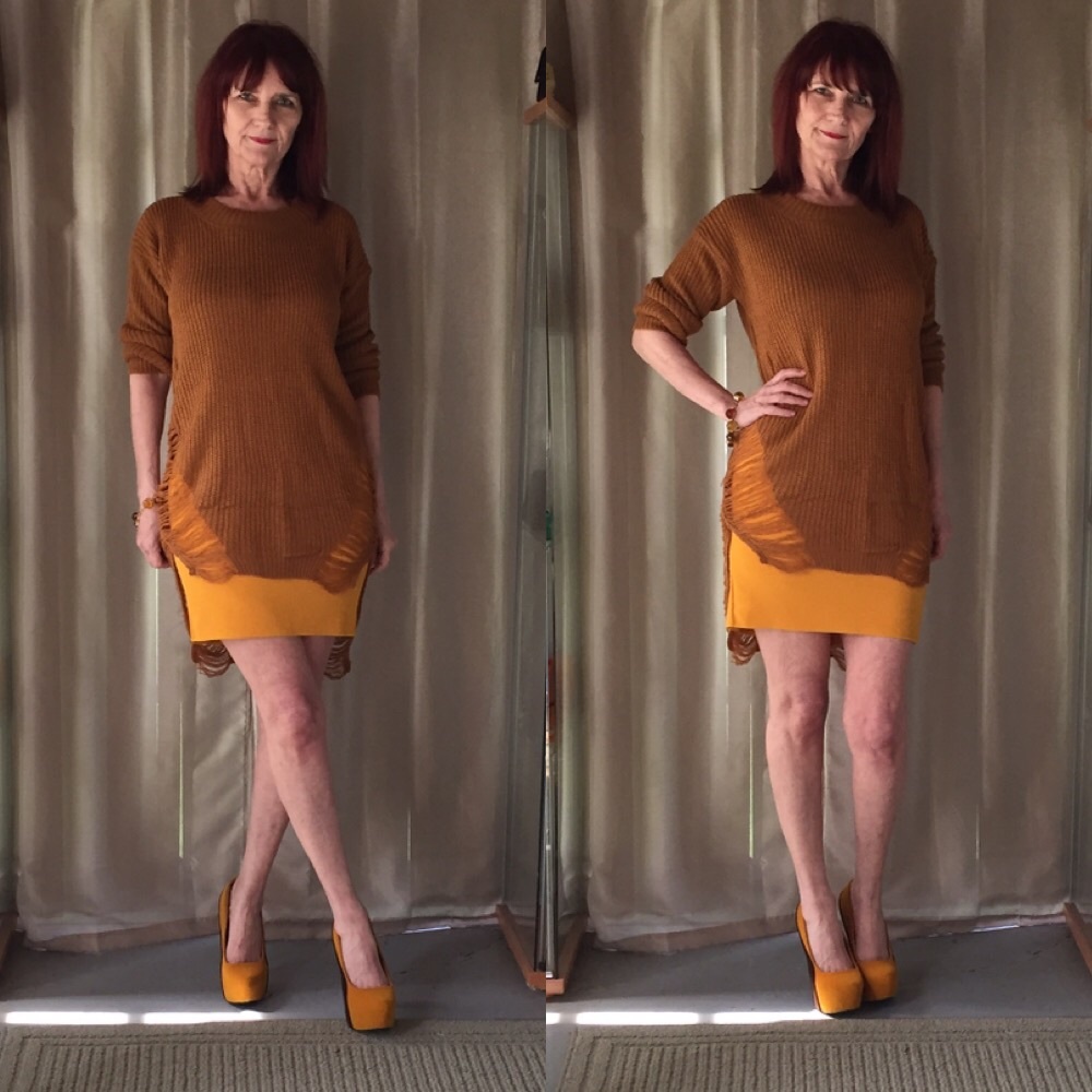 NEW LONG SLEEVE  DISTRESSED SWEATER