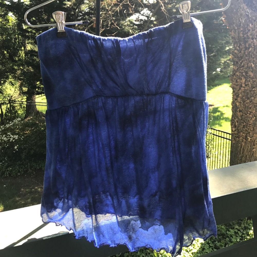 Blue free people tube top