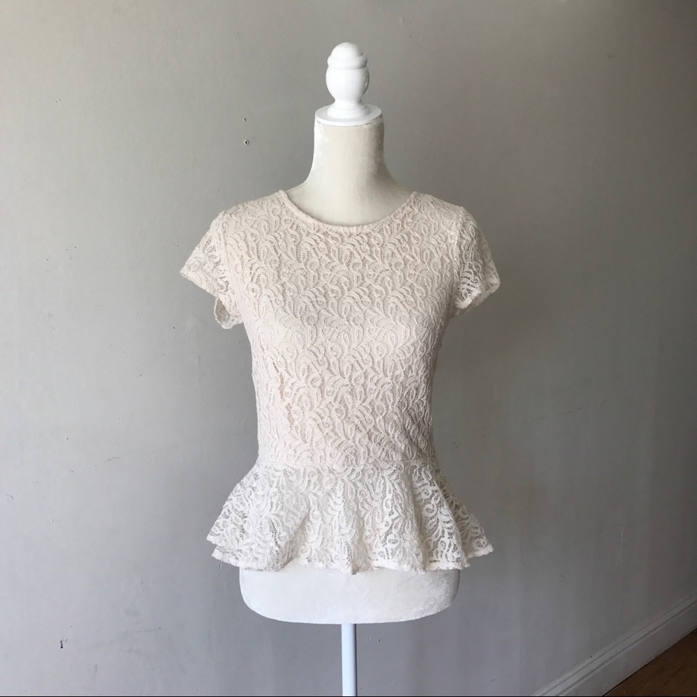 Innocent Lace Peplum Blouse.