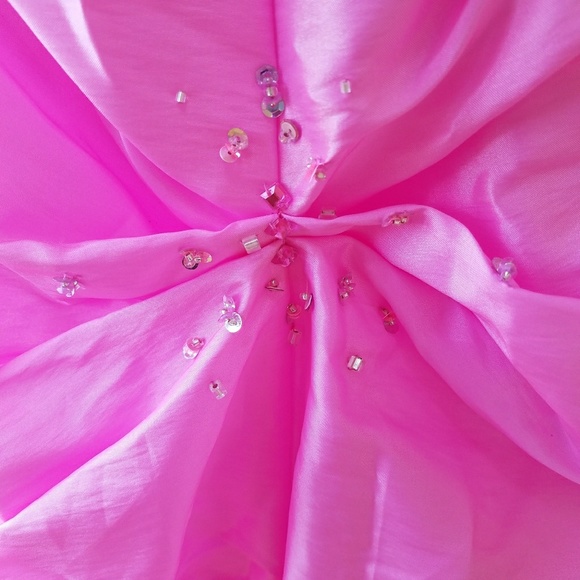 Vintage Pink corset A-line ballgown prom/quincenera/evening gown Juniors Size 5 - Picture 6 of 8