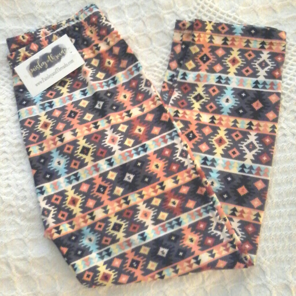 Paisley and Threads Navajo Capri leggings