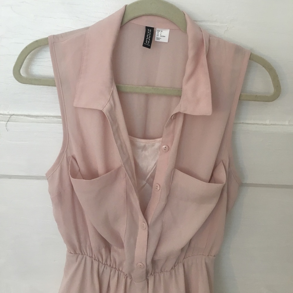 H&M blush pink dress