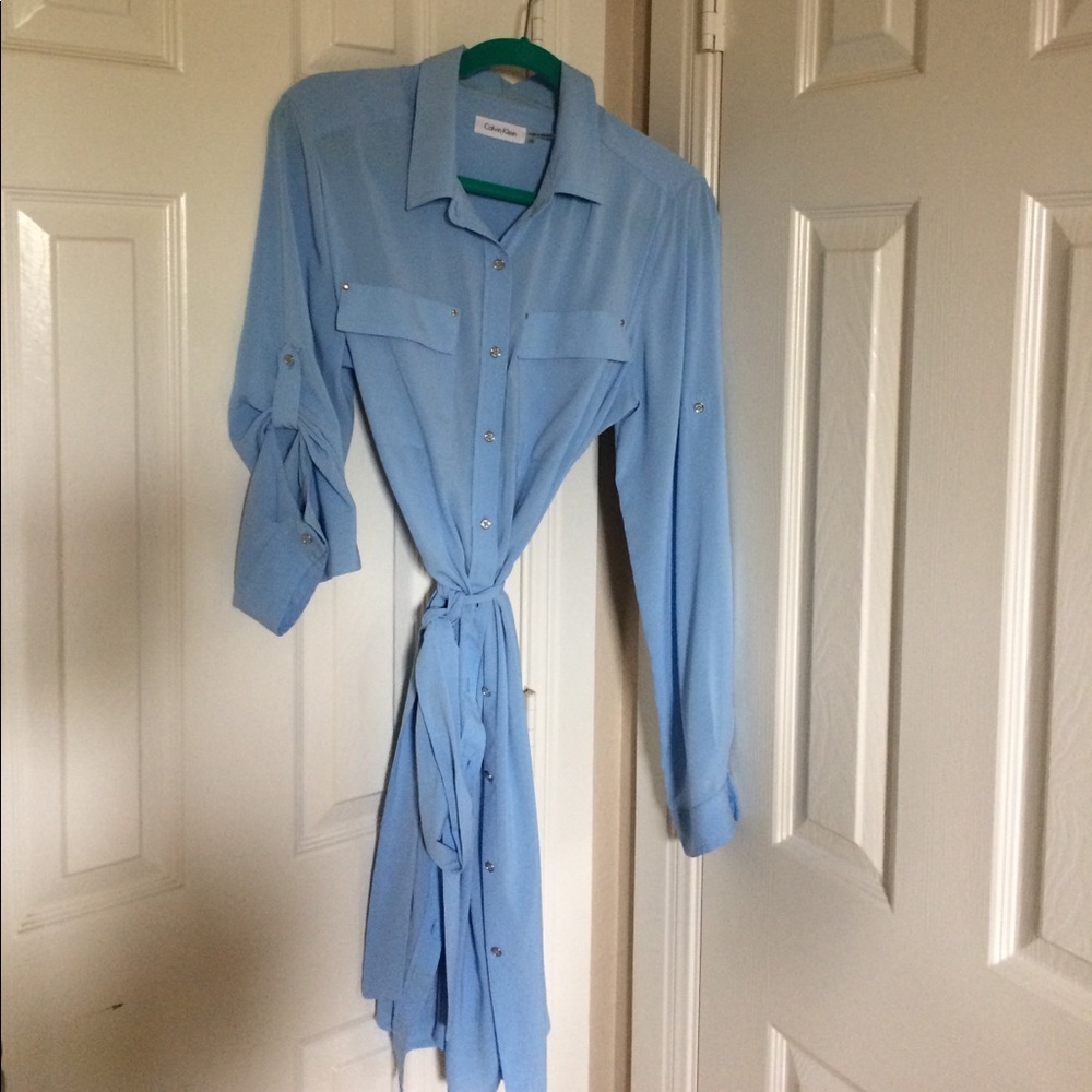 Calvin Klein shirt dress (pastel blue) size 12