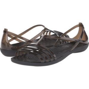 Crocs Isabella flat sandals NWOT black size 7