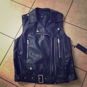 Faux leather vest brand new with tags attached Faux leather vest brand new with tags attached