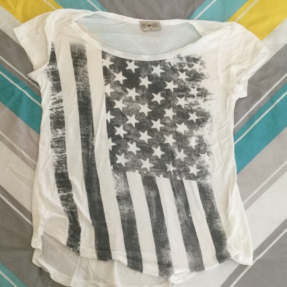White Vintage Flag T-Shirt