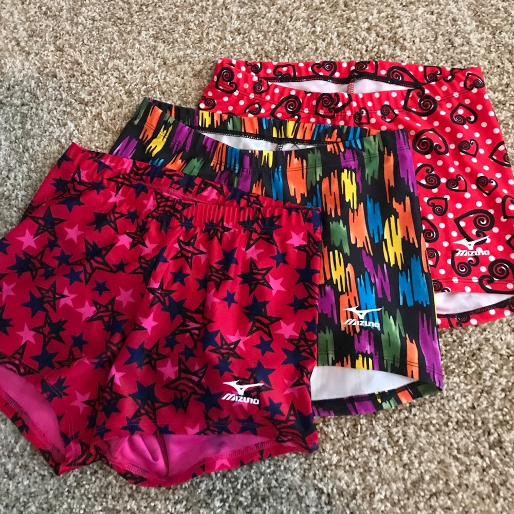 SET OF 3 Mizuno spandex shorts
