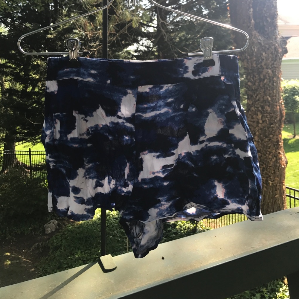 Blue flowy shorts