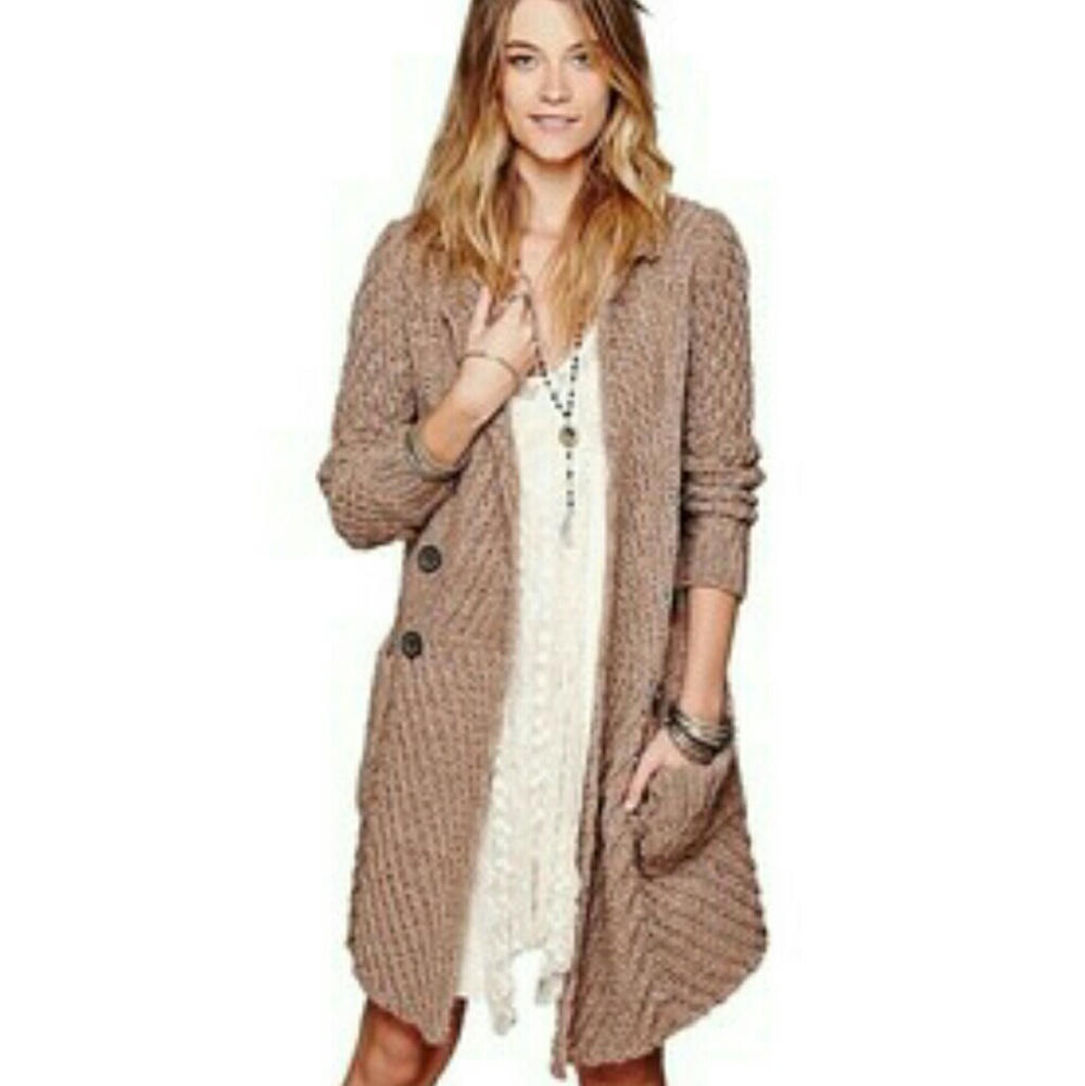 Free People Buttermilk Biscuit Cardigan