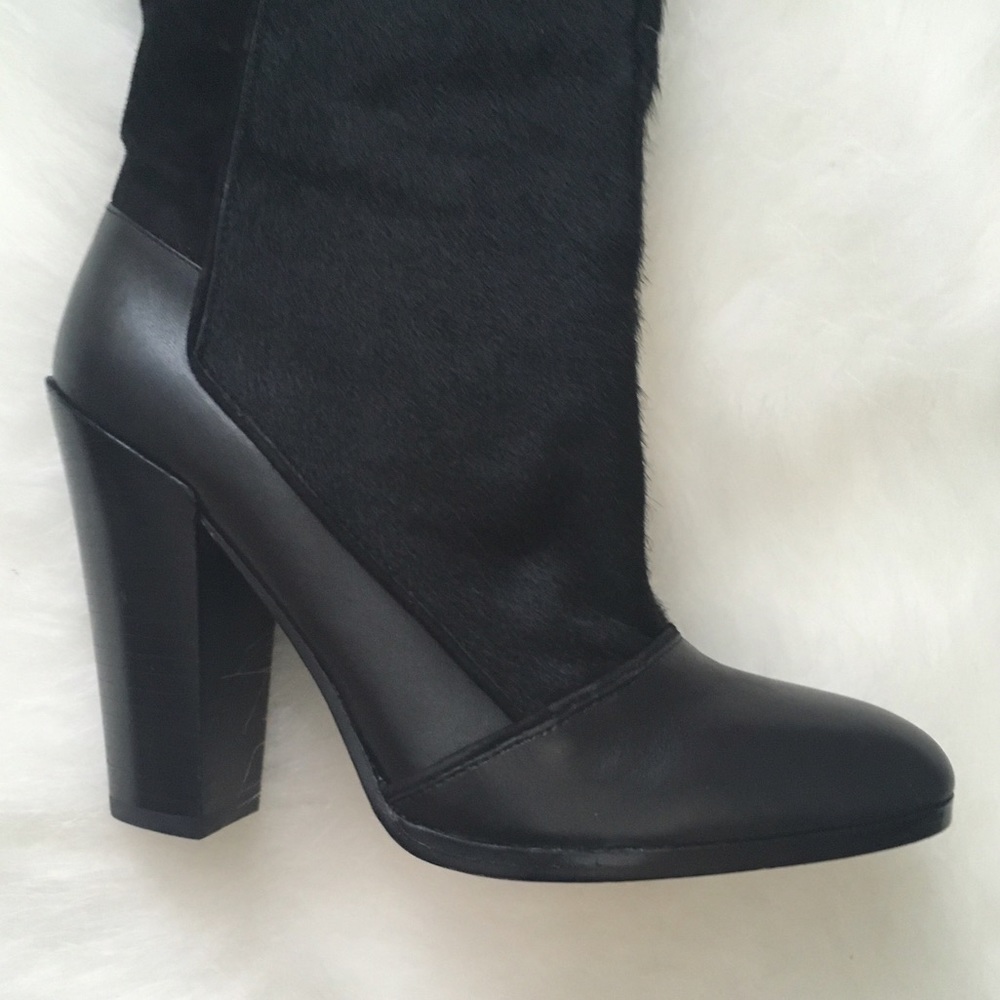 NWOT*10 Crosby Derek Lam Suede and Calf Hair Boots - Picture 4 of 8