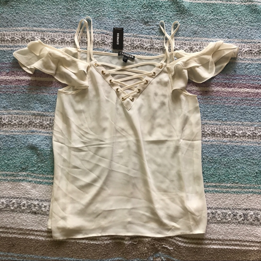 Lace-up Ruffle Cami
