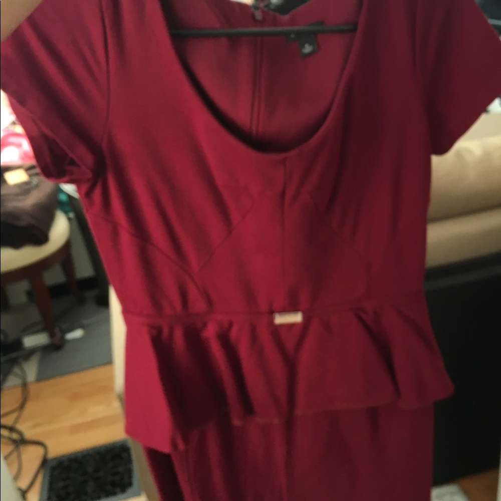 Ann Taylor Red Peplum Dress