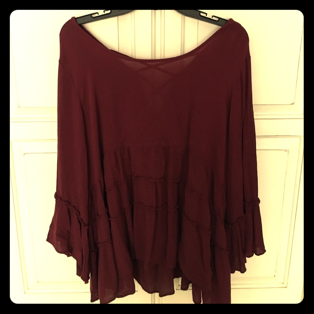 Burgundy blouse