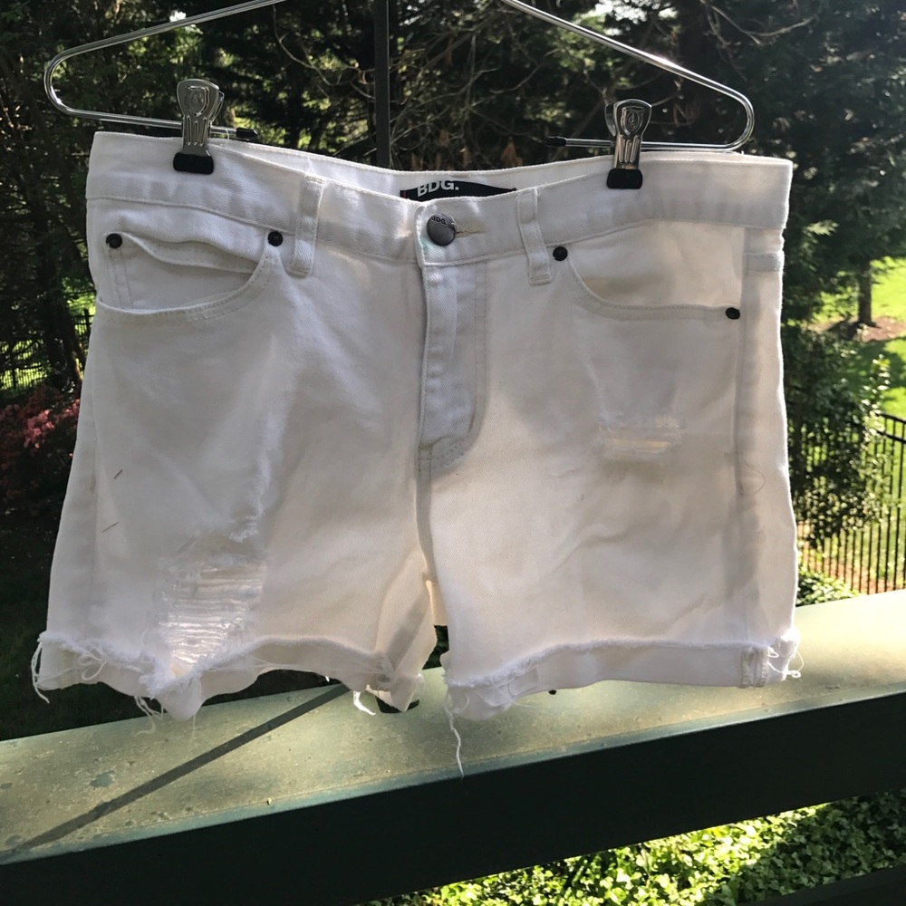 Urban outfitters white jean shorts