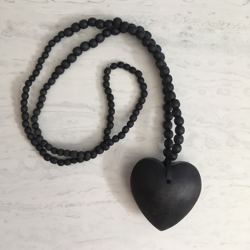 🛍2 for $10🛍 Wooden heart necklace