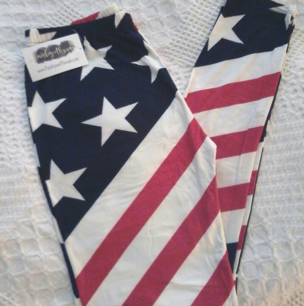 Paisley and Threads Flag leggings