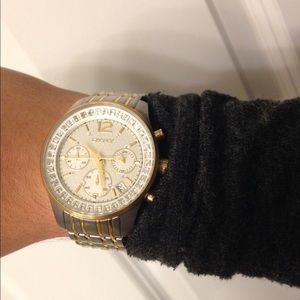 DKNY two tone silver and gold watch