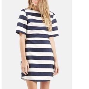 Top shop blue and white striped dress