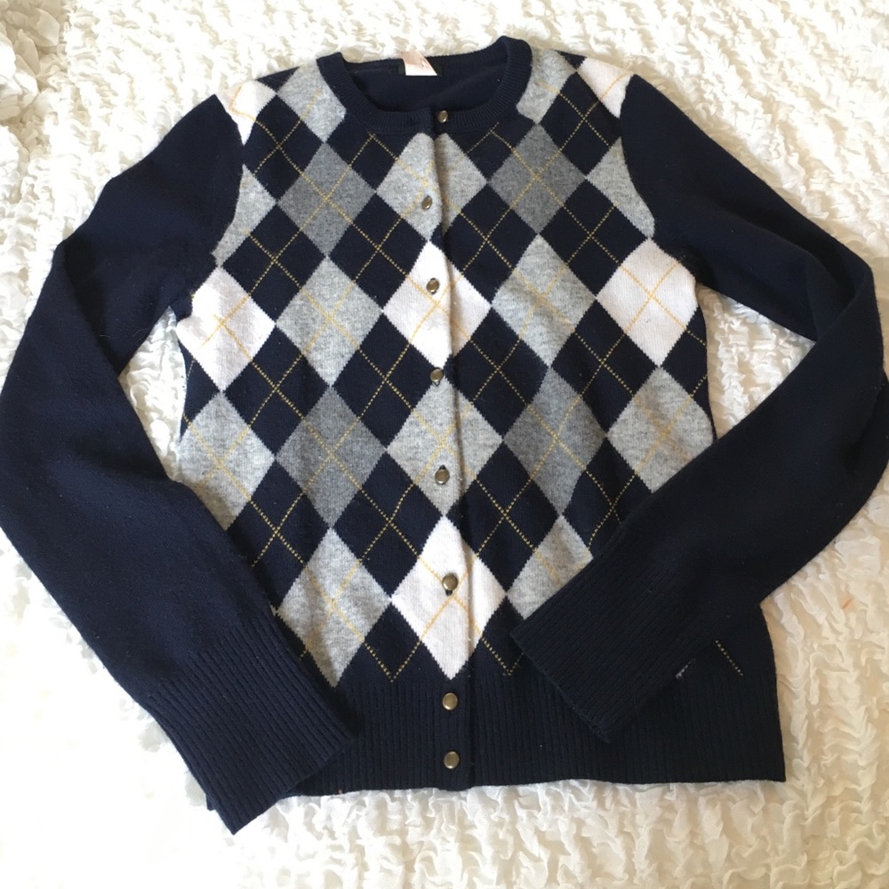 NOW ON MERCARI Cashmere and Wool Argyle Cardigan