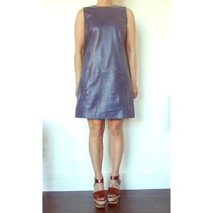 Vince leather shift dress